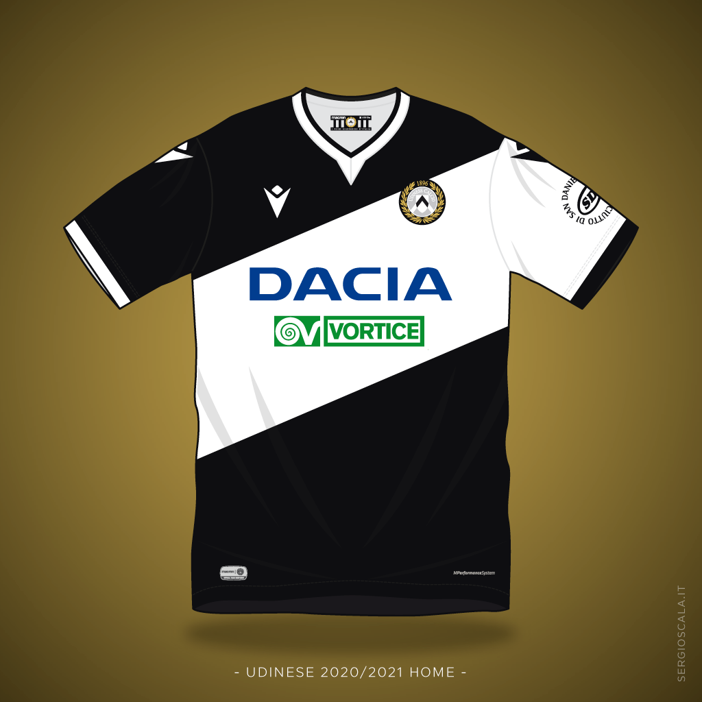 Udinese home shirt 2020 2021 by Macron