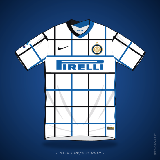 Vector illustration of Inter 2020 2021 away shirt by Nike