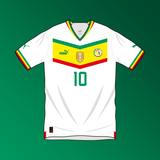 Senegal home shirt World Cup 2022
