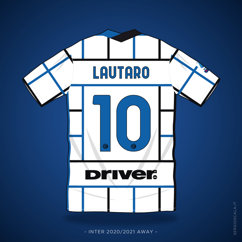 Vector illustration of Inter 2020 2021 away shirt by Nike