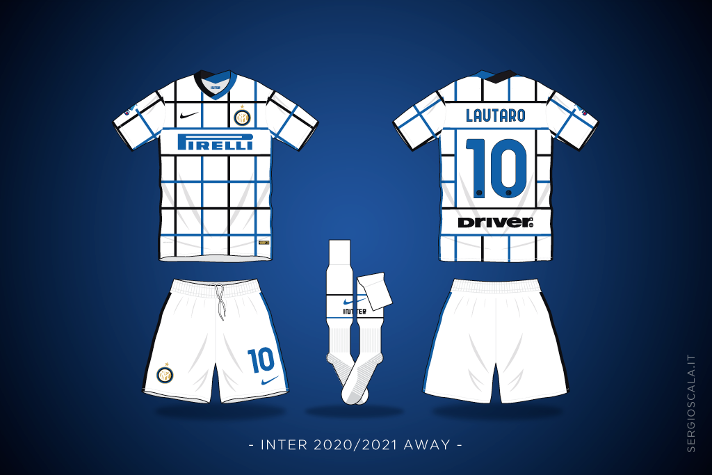 Vector illustration of Inter 2020 2021 away shirt by Nike