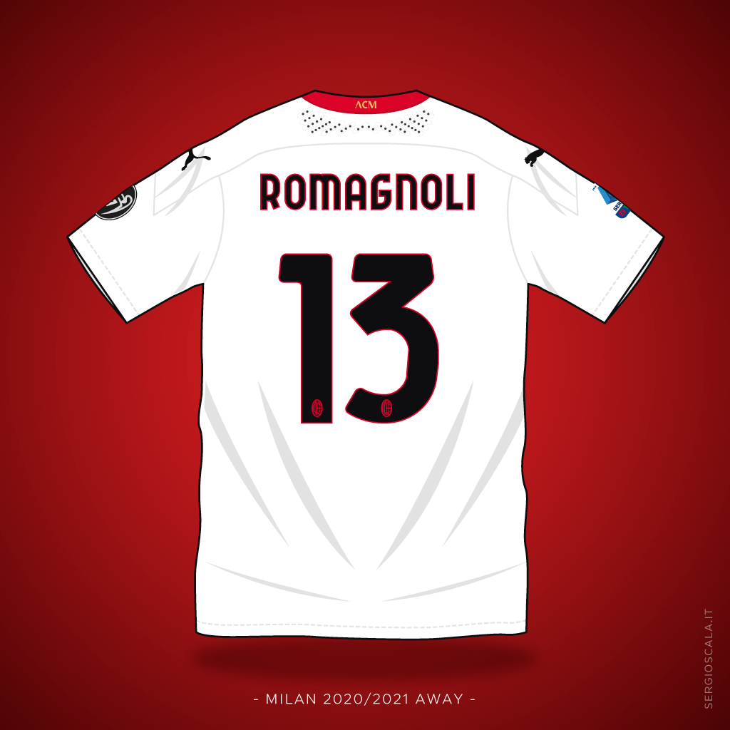 Vector illustration of Milan 2020 2021 away shirt by Puma